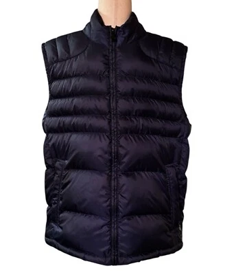 Hugo Boss Quilted Puffer Down Blue Men’s Zip Vest Size 42R - Image 1 of 4