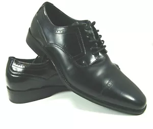 Oxford Stacy Adams Waltham Puntera Gorra Negro HOMBRE 9 M 20138-001 NUEVO SIN CAJA EXCELENTE - Imagen 1 de 9