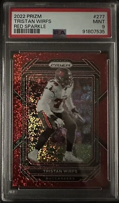 2022 Panini Prizm - Red Sparkle Prizm #277 Tristan Wirfs - Image 1 of 2