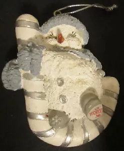 Vintage Resin Dept 56 Snowman with Blue Hat Christmas Ornament - Picture 1 of 3