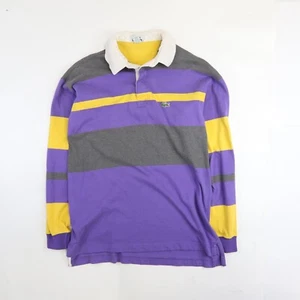 Vintage Lacoste Polo Shirt Size Large Striped Long Sleeve - Bild 1 von 3