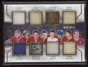2015-16 ITG Used Team 8's Jys Gold Roy/Beliveau/Plante/Harvey/Lafleur/Richard /5