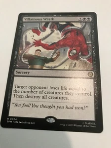 Villainous Wrath: SPM 0074 ~ Regular casi nuevo Magic the Gathering: toallita, negro - Imagen 1 de 4