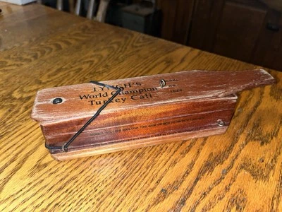Caja de madera vintage Lynch’s World Champion modelo 102 S pavo llamar Foto 1 de 4