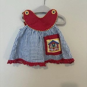 Chicken Noodle San Francisco Vintage Farmers Dress Girls 18 Months - Picture 1 of 5