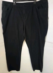 Nili Lotan Womens Tapred Jeans Plus Size 20W/22W Black Stretch Dark Wash - Picture 1 of 8