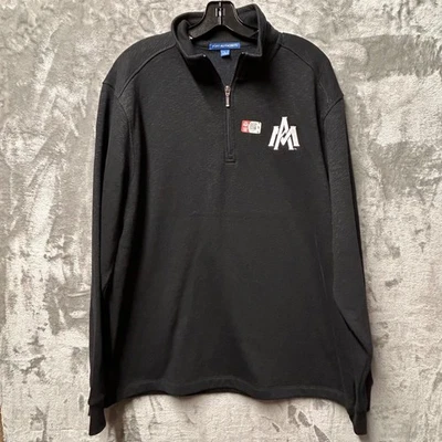 Port Authority 男式黑色 1/4 拉链阿肯色大学蒙蒂塞洛运动衫 L — 第 1/4 张图片