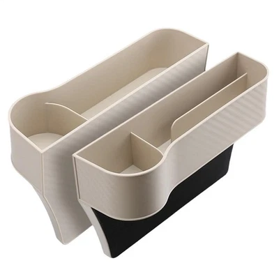 2 Pcs Car Seat Crevice Storage Box Gap Pocket Cup Bottle Holder Phone Organizer - Image 1 of 4