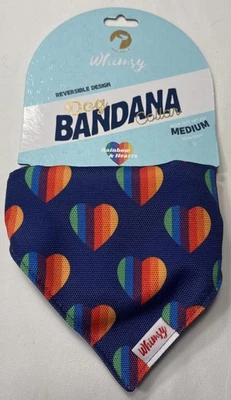 Collar Bandana Whimsey Perro Talla Mediana Reversible Arco Iris y Corazones ENVÍO GRATUITO Foto 1 de 4