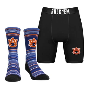 Herren Rock Em Socken Auburn Tigers Primary Crew Socken & Boxershorts Kombipack - Bild 1 von 3