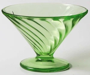 Federal Glass  Diana Green  Champagne Sherbet Glass 6125153 - Picture 1 of 1