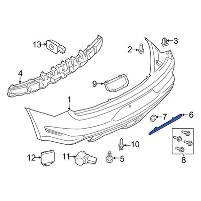 For Ford Mustang 2015-2017 Ford FR3Z15A448A Rear Right Reflector Panel - Image 1 of 3