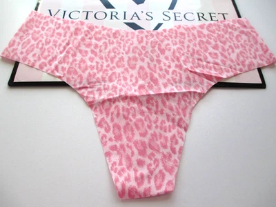 VICTORIA'S SECRET No Show Thong Panty VS Pink Leopard S M L XL Soft Sexy NWT - Image 1 of 4