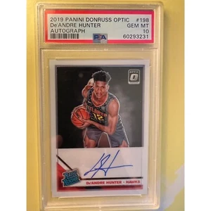 2019-20 Donruss Optic De'Andre Hunter Rated RC Rookie Card Auto #198 PSA 10 - Picture 1 of 2