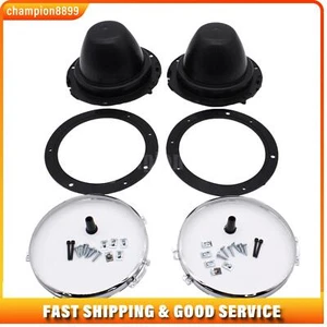 1 Pair 7" Headlight Shade Kit Fixings Classic Car Mini For Austin 1000-Series - Picture 1 of 16