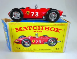 Matchbox RW 73B Ferrari Racing Car rojo "73" superior en caja "E" - Imagen 1 de 9
