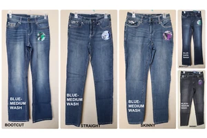 * NEU MIT ETIKETT - FADED GLORY - DAMEN JEANS - MIDRISE, SLIM THROUGH HIP & OBERSCHENKEL  - Bild 1 von 14