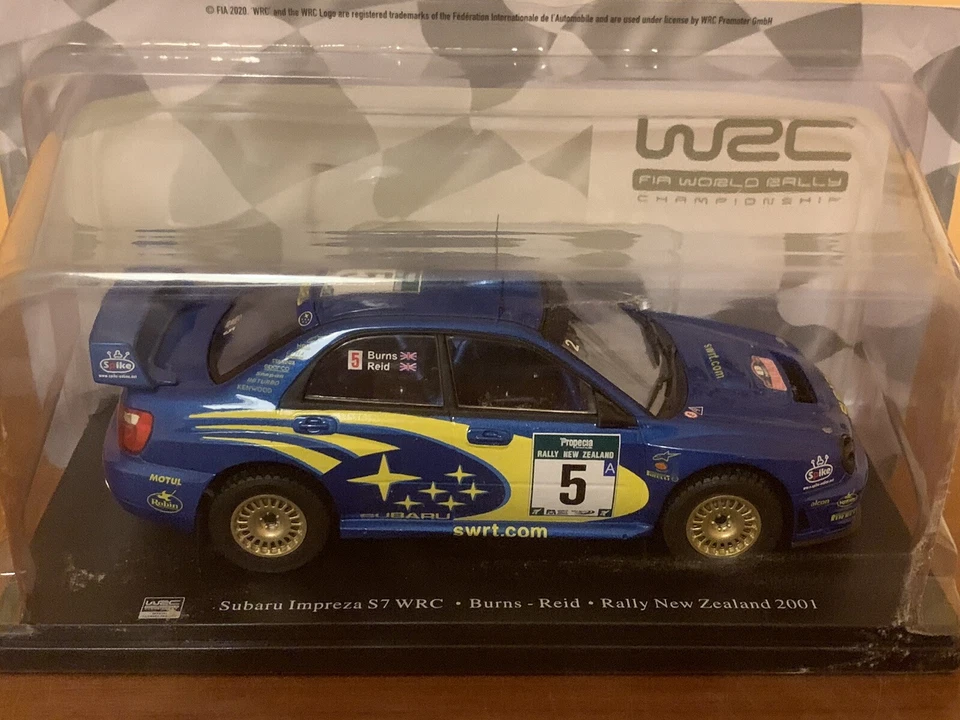 WRC COLLECTION 1:24 Subaru Impreza S7 WRC Rally New Zealand 2001 NUOVO - Immagine 1 di 1