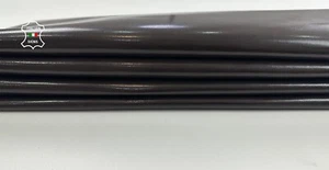 DARK BROWN SHINY vegetable tan strong Goatskin leather 2 skins 7sqf 0.8mm #C3428 - Picture 1 of 7