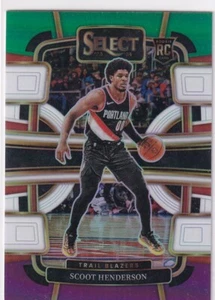 2023-24 Panini Select NBA No. 77 Scoot Henderson Rookie Green Purple Prizm - Bild 1 von 2