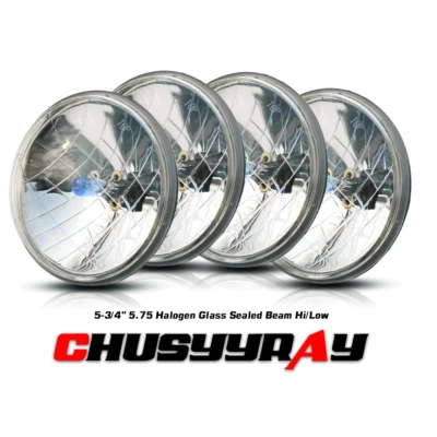 4x 5-3/4 5,75" pulgadas faros luces de haz alto/bajo para BMW 325i 528i 535i 735i E30 Foto 1 de 4