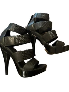 bcbg max azria Heels Black Sz 7.5 - Picture 1 of 8