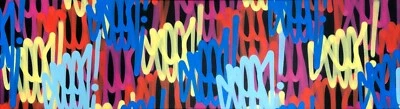 SEEN "UNTITLED" 2019 | ORIGINAL ABSTRACT SPRAY PAINT ON CANVAS | LARGE 15X57" - Image 1 of 3