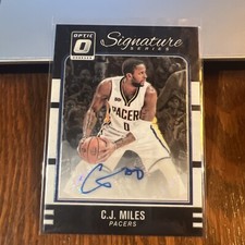 C.J. Miles 2016-17 Panini Donruss Optic Signature Series Auto #15 Pacers NM-MT