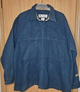 Columbia Mens 100% Wool Heavy Shacket Size XXL Blue Button Up Hunting Jacket  - Picture 1 of 5