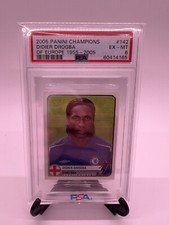 PSA 6 - Didier Drogba CHAMPIONS OF EUROPE 1955-2005 STICKER #142 Chelsea