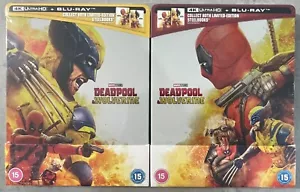 DEADPOOL & WOLVERINE 4k Ultra HD + Blu Ray Limited Edition Steelbook Set and - Picture 1 of 10