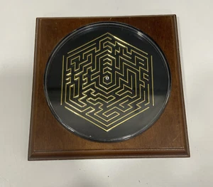Vintage WKK Maze Labyrinth wood Brass game - Picture 1 of 5