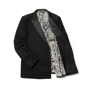 📌 Chaqueta Blazer ETRO Doble Pecho Cuadros Lana Algodón - Imagen 1 de 24