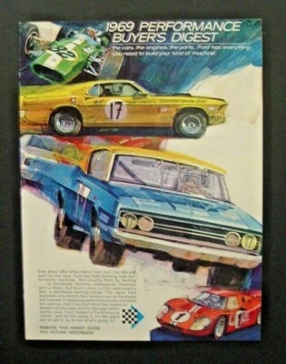 1969 Ford Mustang Torino GT Total Performance 8 page Digest *original* print ad - Image 1 of 4