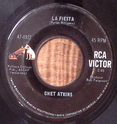 CHET ATKINS PRISSY/LA FIESTA RCA VICTOR RECORDS VINYL 45 54-39 - Image 1 of 3