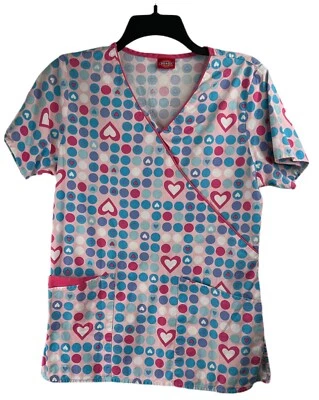 Blusa Médica Dickies Para Mujer Espalda Reunida 3 Bolsillos Rosa Azul Talla XS Foto 1 de 4