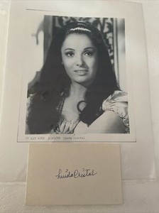 Linda Cristal Signed Autographed 3x5 Card!!! The High Chaparral