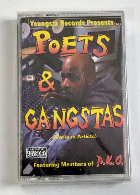 POETS & GANGSTAS - VARIOUS ARTISTS (1995) - HIP HOP CASSETTE -  FACTORY SEALED! - Image 1 of 2