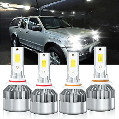 Kit combinado de bombillas LED blancas 6000K para Isuzu i-350 2006-2006 4x 9005 9006 Foto 1 de 4