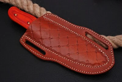 A H CUSTOMS Double Stitch Hand Made Pure Leather Sheath For Dagger Boot & Chris Blade KNIFE.