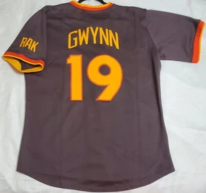 AUTHENTIC MAJESTIC LARGE TONY GWYNN SAN DIEGO PADRES TBTC JERSEY 6240 MADE USA - Picture 1 of 10