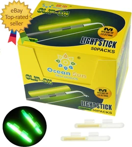 Clip-On Fishing Glow Sticks for Pole, Fishing Rod Tip Light Fishing Pole Light S - Picture 1 of 12