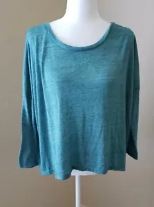 Old Navy Womens Green Crew Neck Long Sleeve Lightweight Soft Comfort T-Shirt s S - Picture 1 of 8