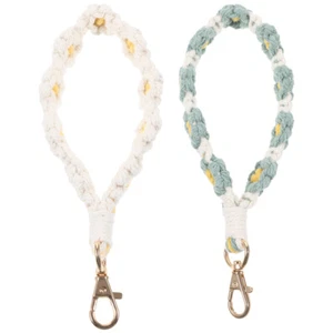2 Pcs Mobile Phone Wristband Keychain Straps for Phones Hand Lanyard - Zdjęcie 1 z 12