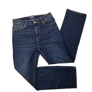 Old Navy Straight Blue Jeans Built-In Flex Sz 14 Husky Adjustable Waist L28.5 - Picture 1 of 12