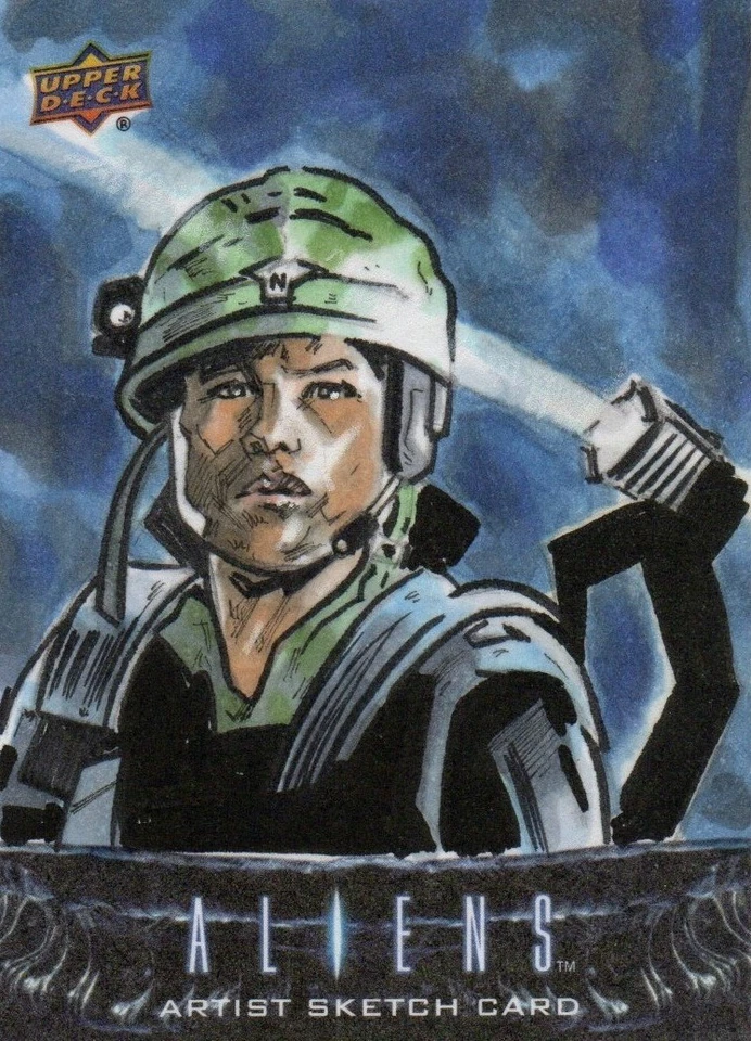 Aliens, Upper Deck 2018: Matt Stewart Sketch Card - Image 1 of 1