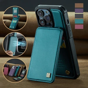 For iPhone 16 15 Pro Max 14 13 12 Leather Card RFID Wallet Back Case Stand Cover - Picture 1 of 53