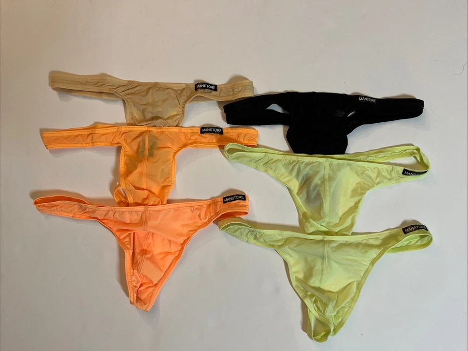 Lote de 6 Tangas Hombres Geniales Delgadas Elastizables Ropa Interior EE. UU. Talla M con Bolsa Foto 1 de 4