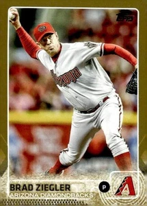 2015 Topps Gold #528 Brad Ziegler 0335/2015 Arizona Diamondbacks - Picture 1 of 2