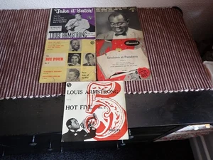 JAZZ EP's - LOUIS ARMSTRONG - SATCHMO 5 x ORIGINAL 7" JAZZ EP's WITH SLEEVES - Imagen 1 de 6